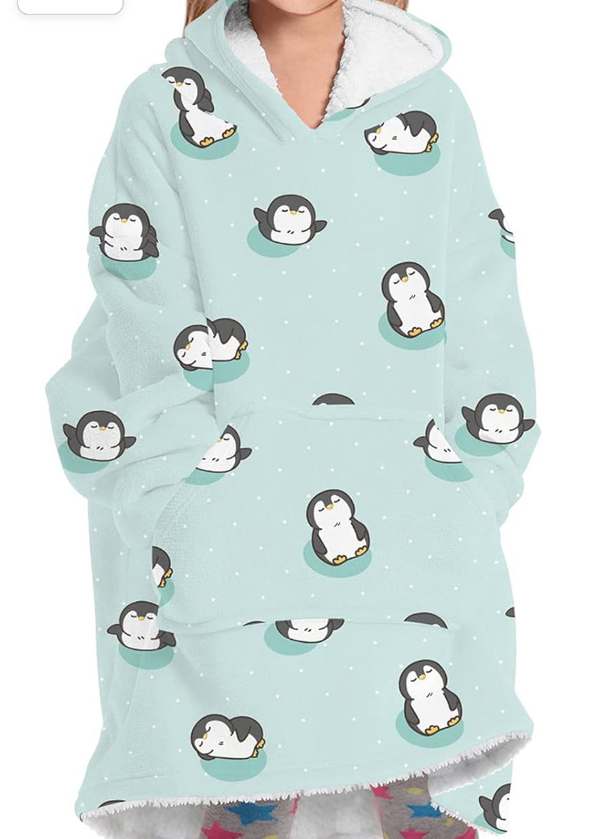 Kids blanket hoodie, One size, 7-13yrs